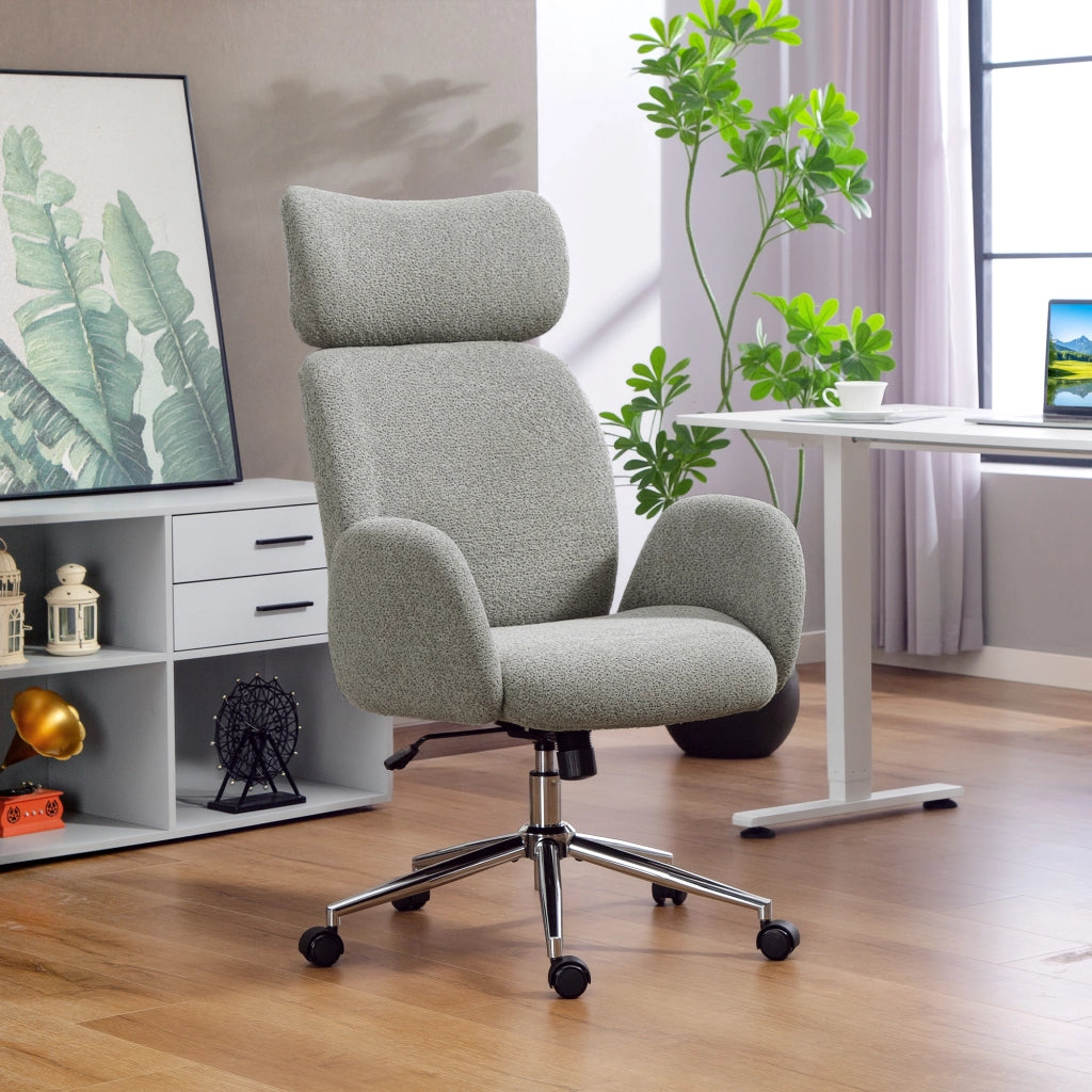 Sedia da ufficio ergonomica con poggiatesta regolabile ¨C zephmum ¨C Grigio scuro