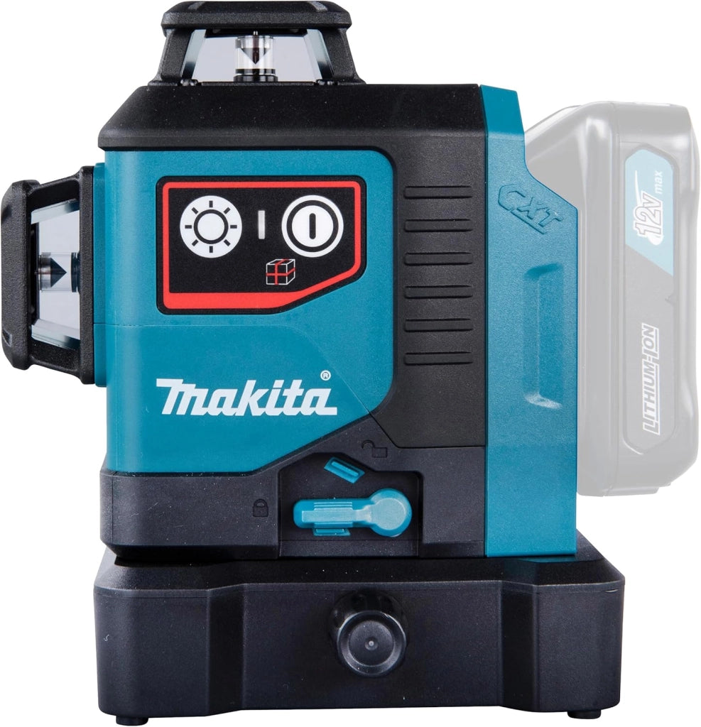 Makita SK700D 12V max CXT Lithium-Ion Cordless Self-Leveling 360° 3-Plane Red Laser, Class II, 635 nm, 2 mW, Tool Only
