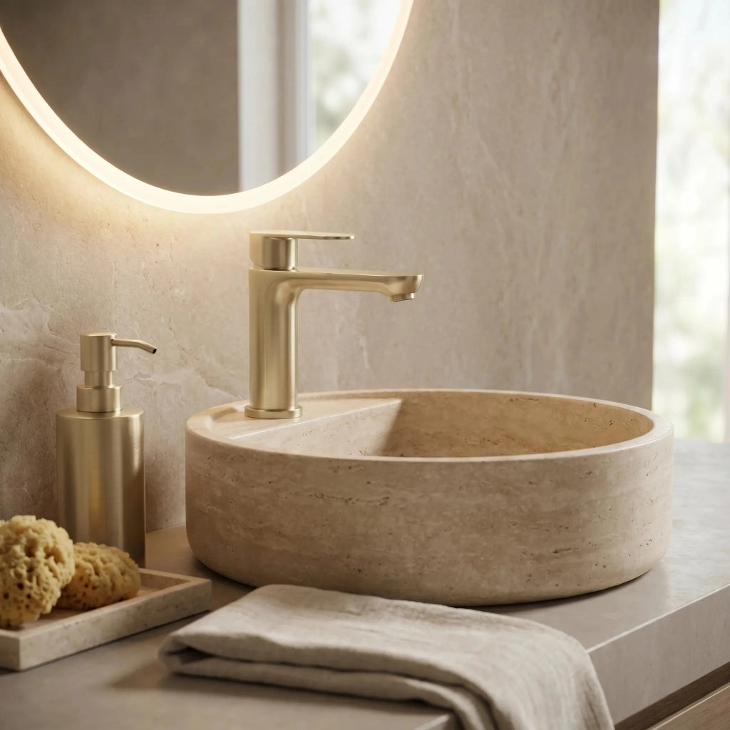 Rubinetto Da Bagno Rea Logan Brush Gold