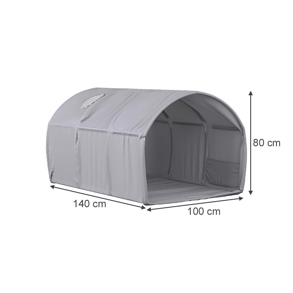 Vitalispa Tenda a tunnel Grigio 100 x 80 cm con finestra
