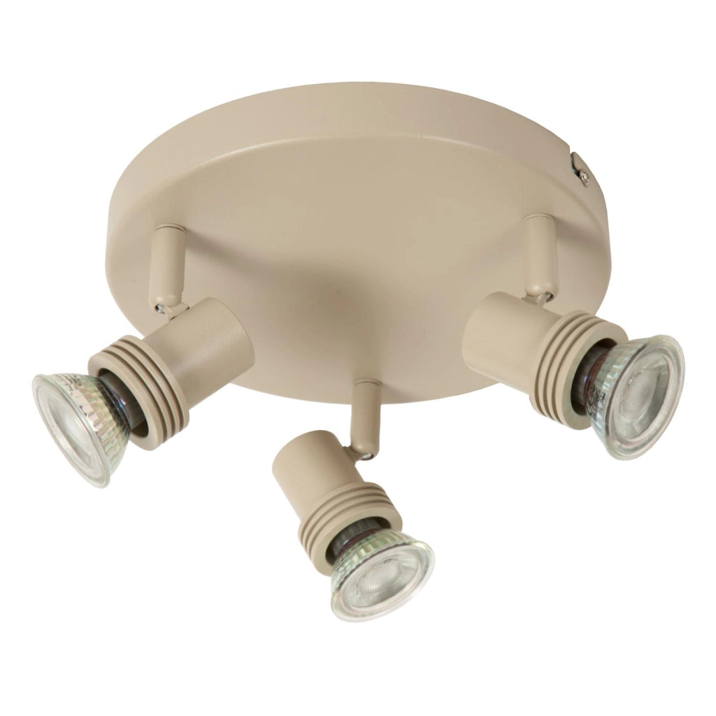 Faretto da soffitto 3x GU10 taupe metallo KIANTI