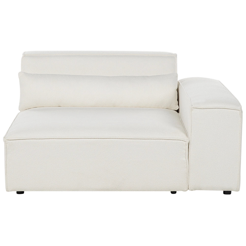 Sezione di seduta ad angolo Boucle bianco Modulo divano a 1 posto Moderno a 1 posto