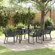 Set da Pranzo per Giardino 5 pcs Nero 3379313