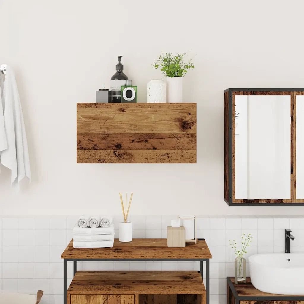 Mobile da Bagno Legno Antico 60x25x30 cm in Legno Multistrato 860065
