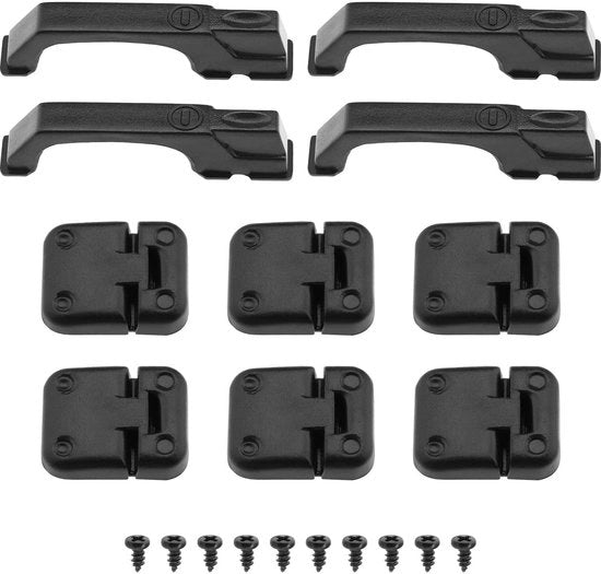 Set di serrature per porte - RC Auto maniglia - Compatibile con TRX-4 1/10 - Plastica - Nero - Inclusi viti
