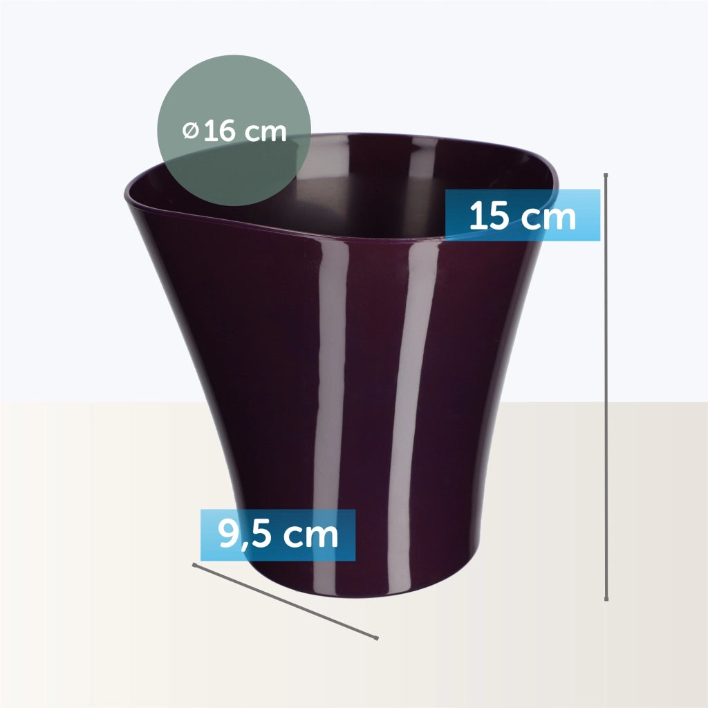 KADAX - Copertura per vaso da fiori in plastica viola, 16 cm