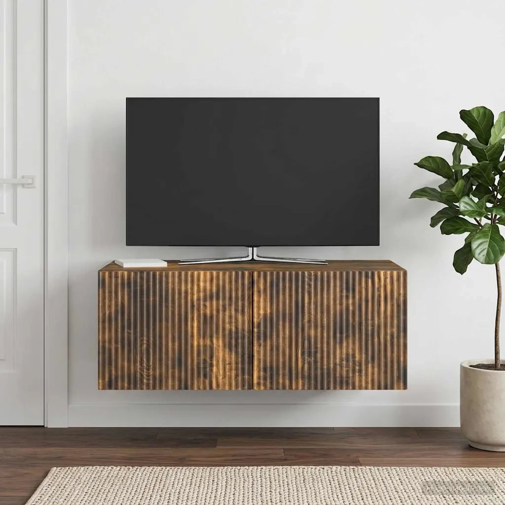 Mobile Porta TV da Muro Rovere Fumo 78,5 x 41 x 30 cm 898520