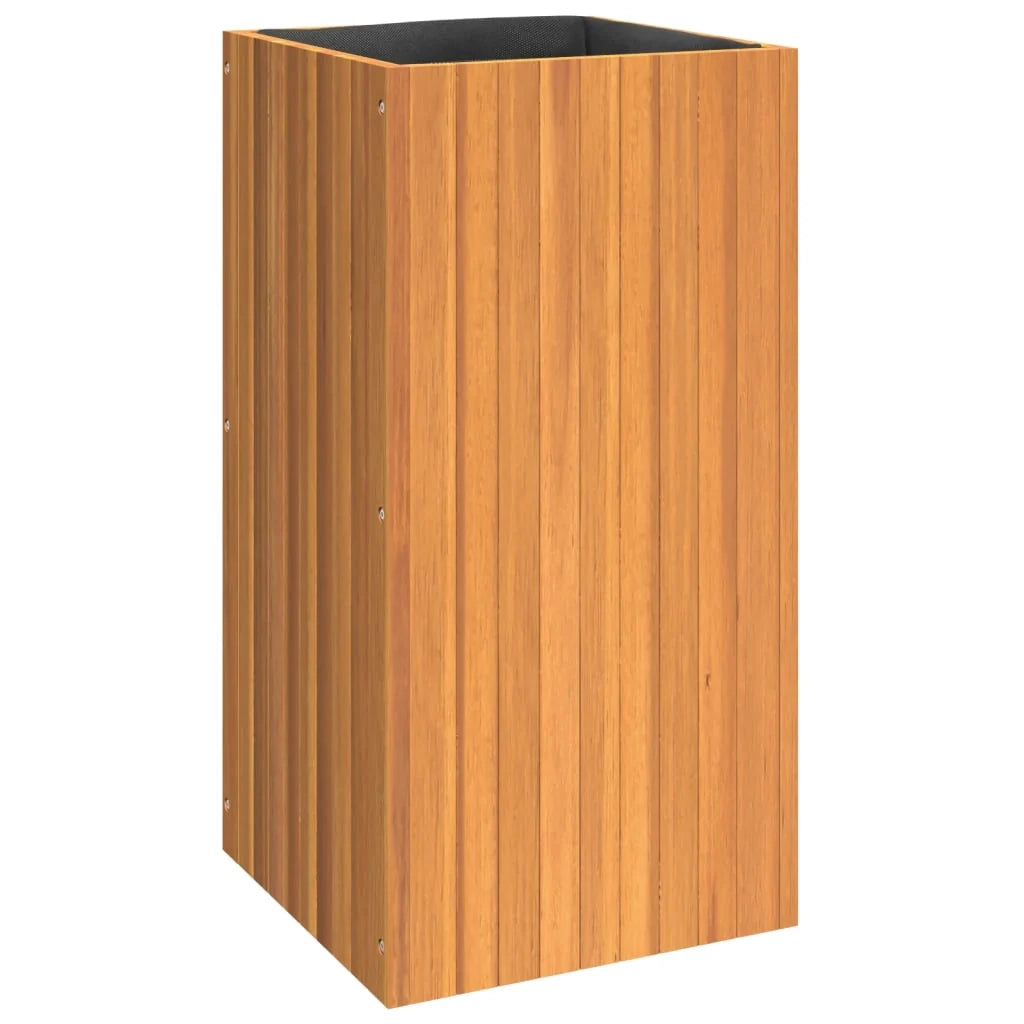 Vassoio per fioriera aiuola rialzata piante fiori terrazza giardino 45 x 45 x 90 cm legno massello di acacia marrone 02_0037619