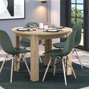 Gorlago, Tavolo Fisso 4 Posti, 106.5x106.5x76.5h cm Marrone Rovere Nodi