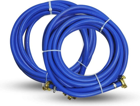 Serpentino compressore 10 mm per aspirapolvere - 20 bar - 10 metro con morsetto e congiuntura GEKA