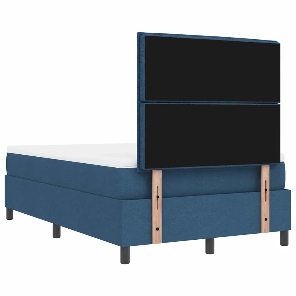 Letto a molle con testiera Blu 120 x 200 cm Tessuto 3343987