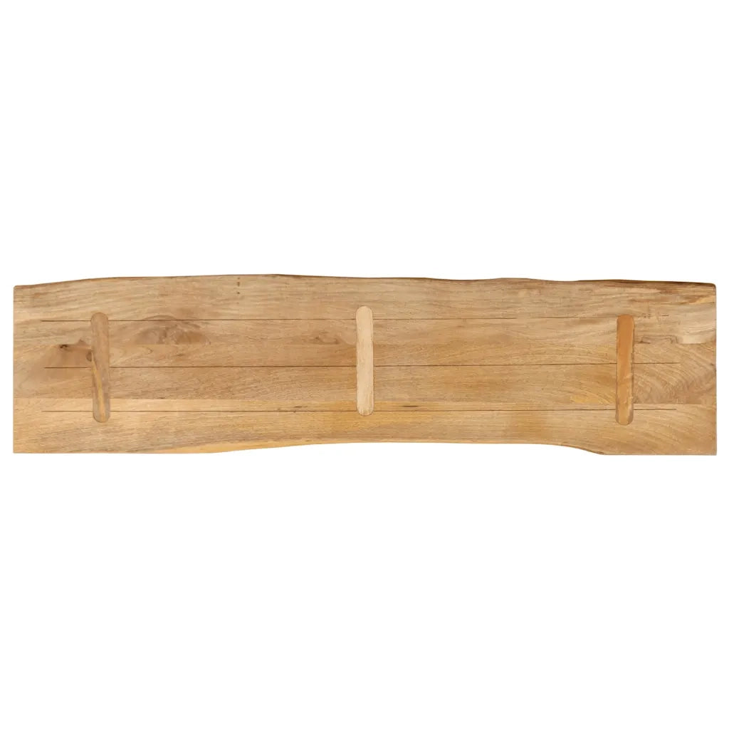 vidaXL Piano Tavolo 160x40x2,5 cm Bordi Vivi in Legno Massello Mango