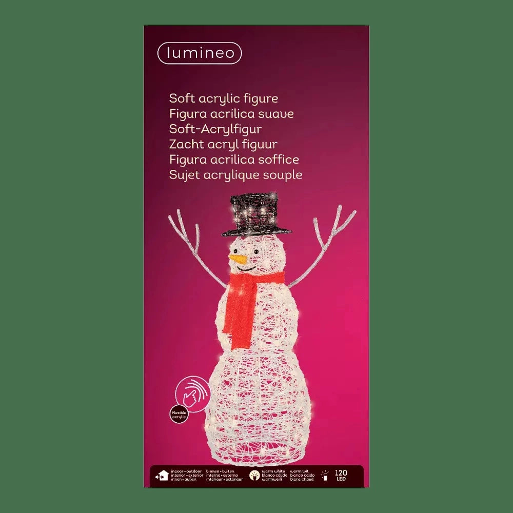 Pupazzo di neve LED 78x46x102 cm