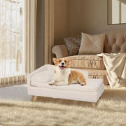 Sedia per cani su gambe - per cani fino a 25kg - sedia per cani - sedia per gatti - 80x50x39 cm - impermeabile - beige
