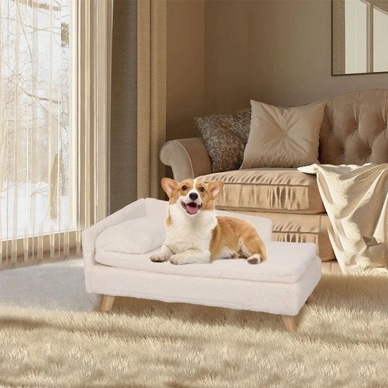 Sedia per cani su gambe - per cani fino a 25kg - sedia per cani - sedia per gatti - 80x50x39 cm - impermeabile - beige