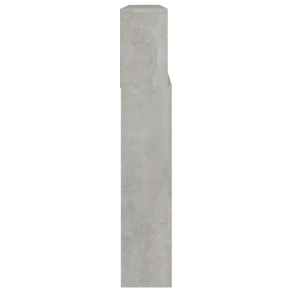 Testiera con Contenitore Grigio Cemento 220x19x103,5 cm 811902