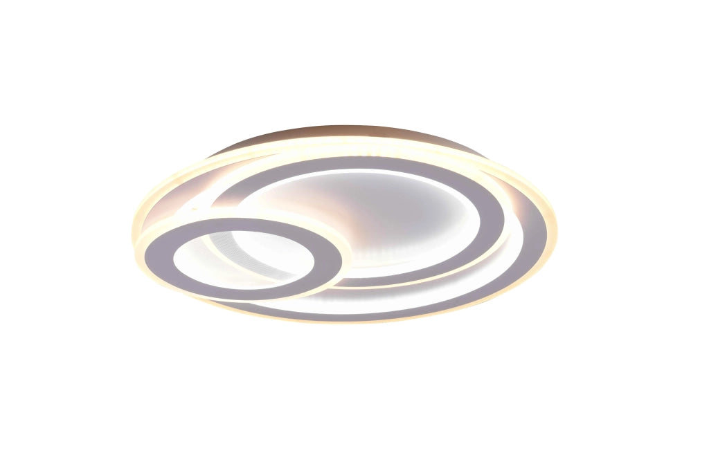Plafoniera LED cerchi, metallo, bianco, D 51 cm, Mita