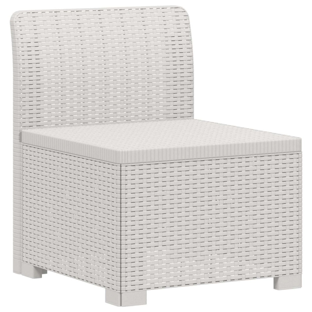 Divano da Giardino a 3 Posti in Aspetto Rattan PP Bianco 8011958