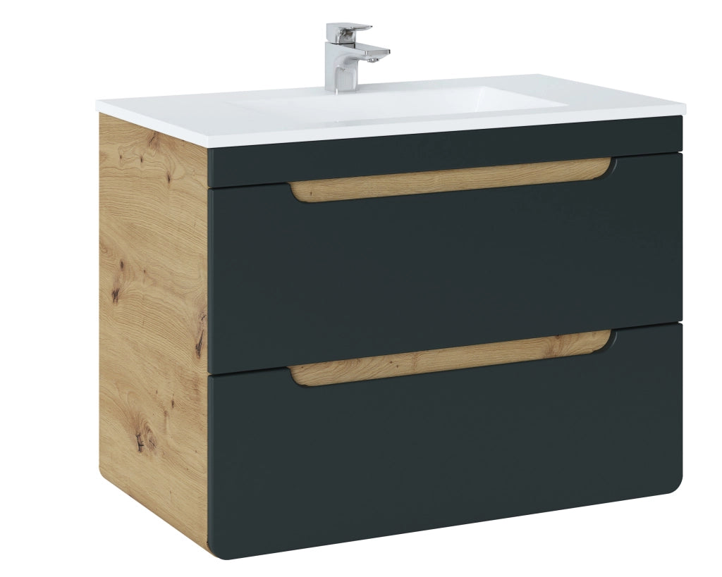 Mobile sottolavabo 80 cm 2 cassetti Aruba Cosmos 80 x 59 x 46 cm