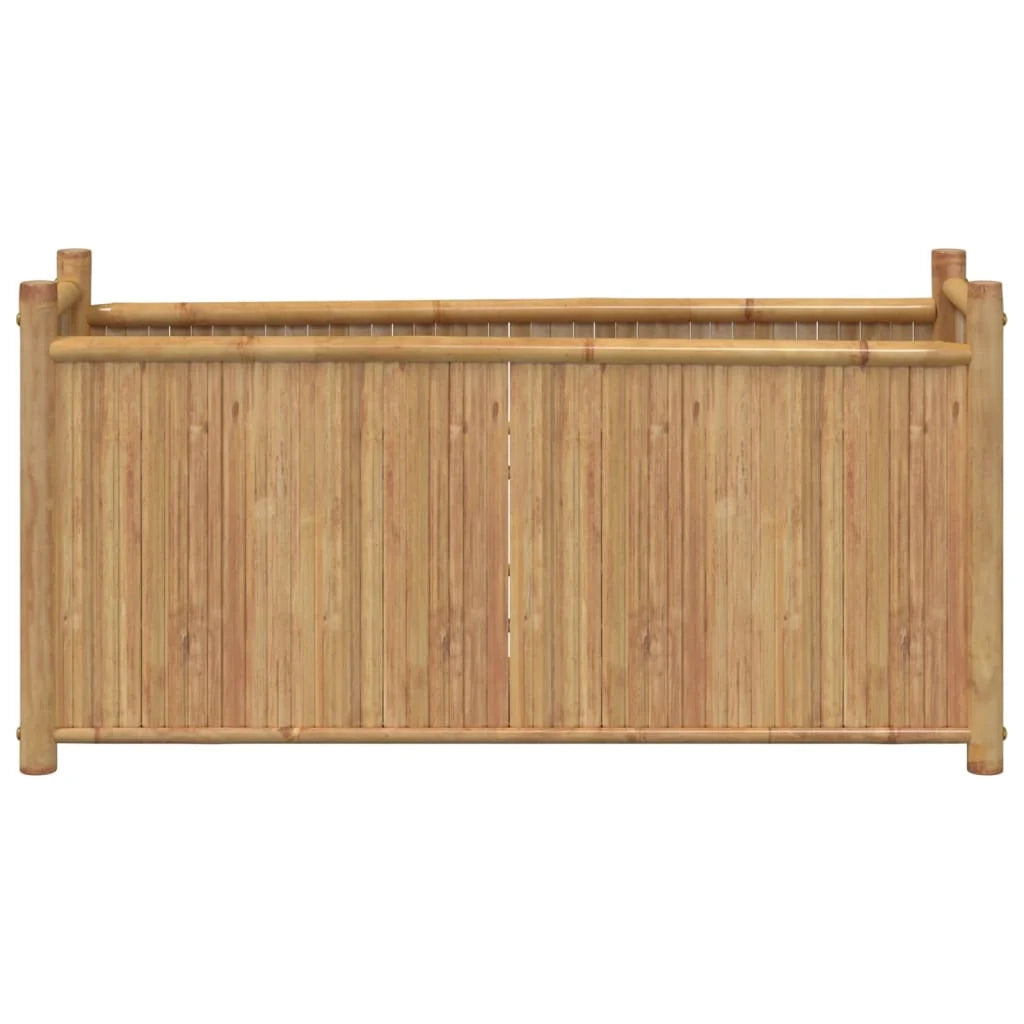 Fioriera rialzata per piante fiori terrazza giardino 100 x 30 x 50 cm bambù marrone 02_0037266