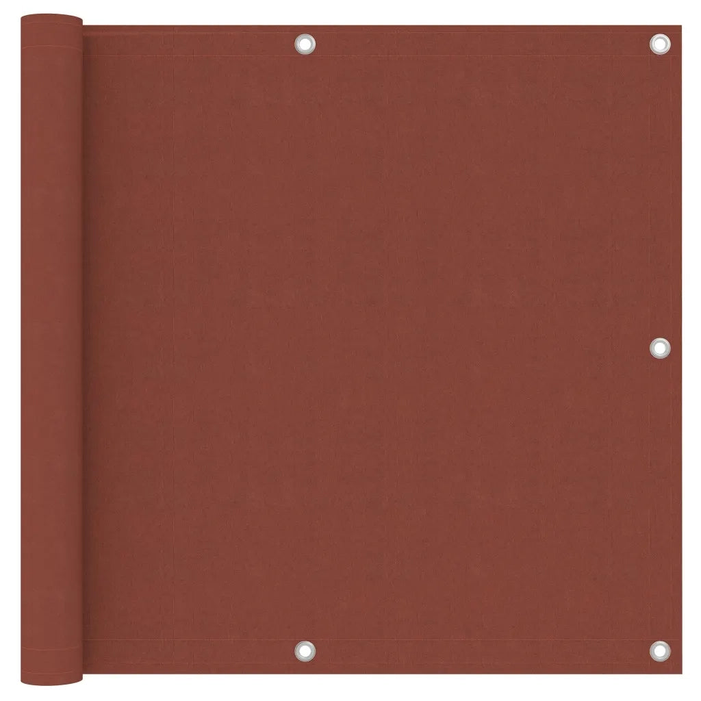 Paravento da Balcone Terracotta 90x500 cm Tessuto Oxford