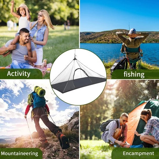 Tenda Pop-Up di Protezione Grande con Retino per Mosquito per Avventure all'Aperto