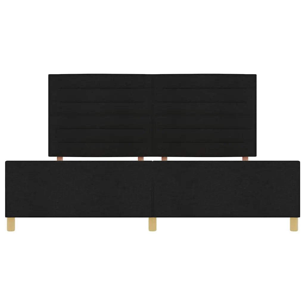 Struttura del letto con testiera Nero 200 x 200 cm Tessuto 3344678