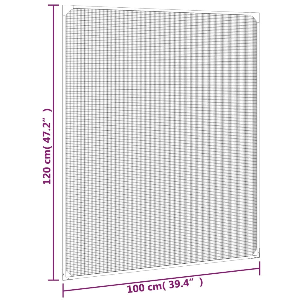 Zanzariera Magnetica per Finestre Bianca 100x120 cm 153851