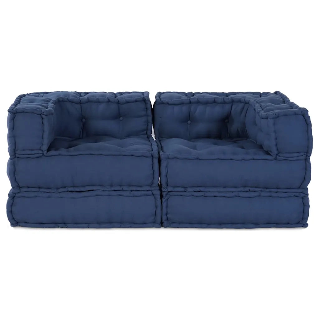 vidaXL Cuscino 2 pcs Blu 70 x 70 x 54 cm Poliestere