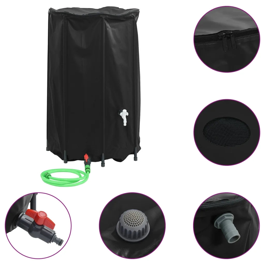 Serbatoio Acqua con Rubinetto Pieghevole 500 L in PVC CFW3337590