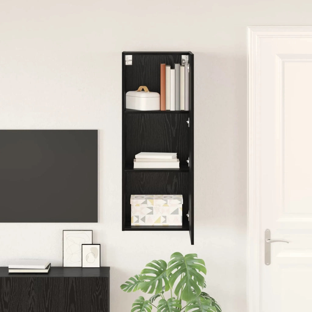 Mobile TV da parete Rovere Nero 40,5 x 30 x 102 cm 882941