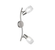 Faretti Barra 2 Spots E14 Soffitto Diffusori Vetro Satinato Colmar GD Trio