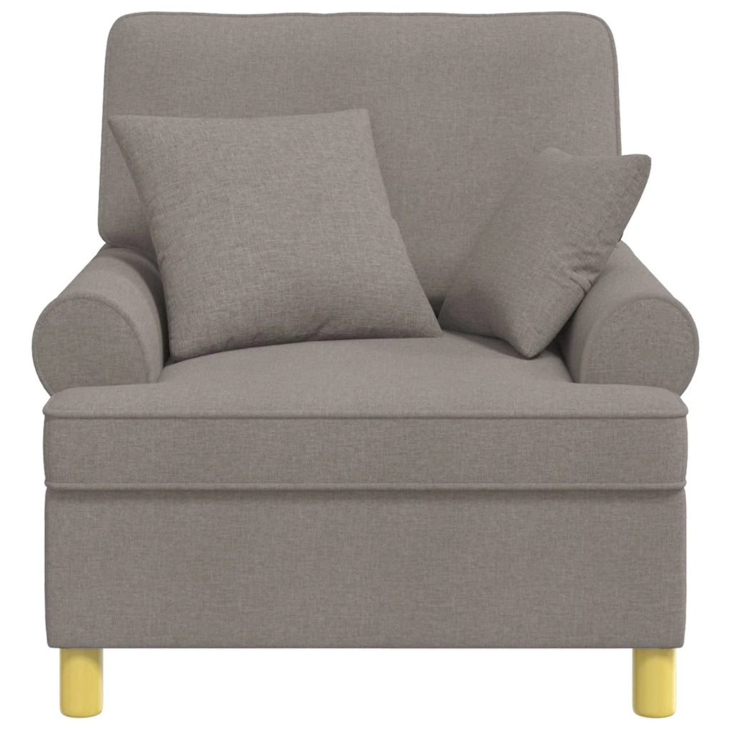Poltrona XL con Cuscini Tortora Tessuto 42043489