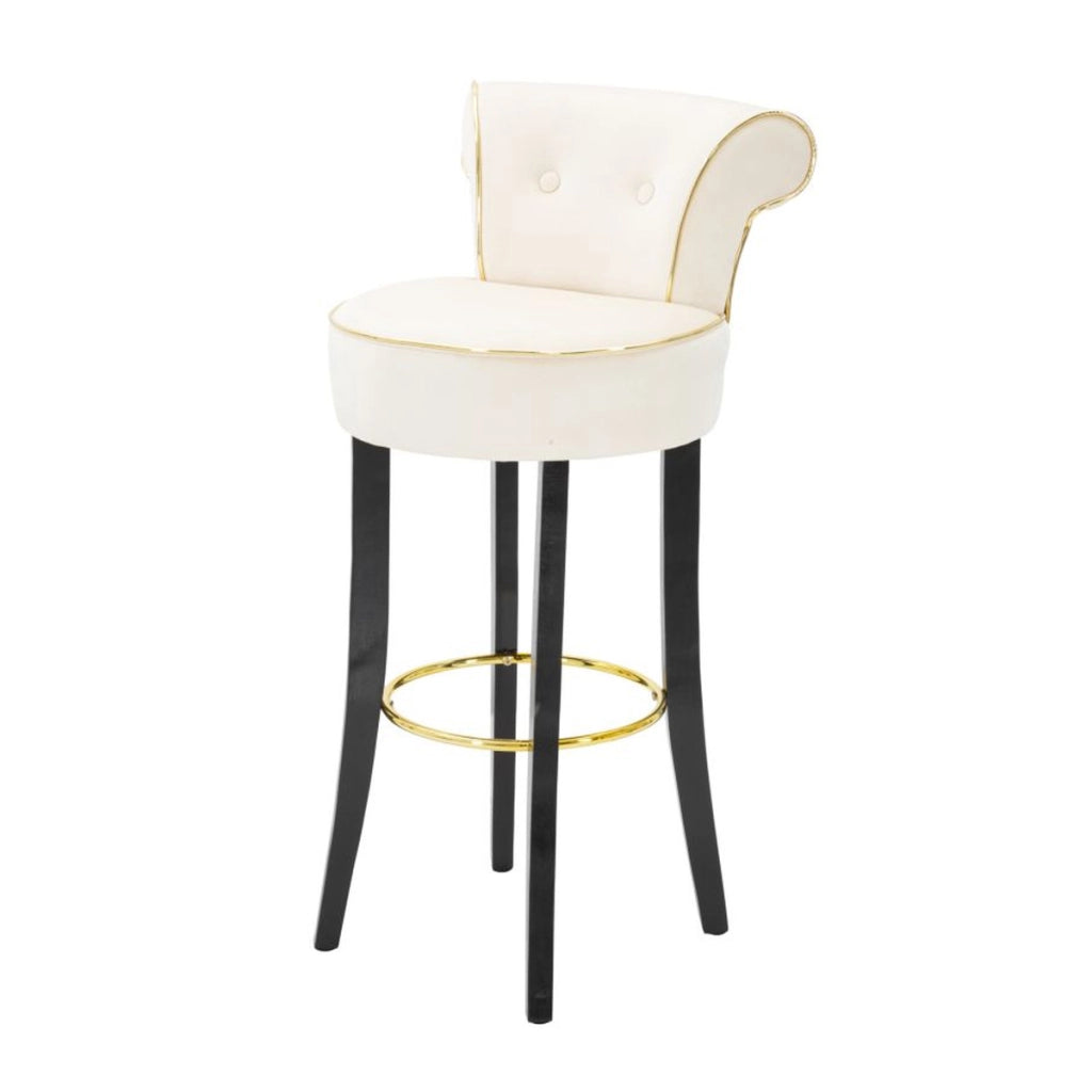 Sgabello Alto VKH440, Beige, Metallo, 46x48x96 cm