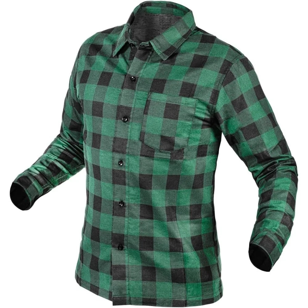 Topex 81-546-s camicia di flanel la, verde, taglia s
