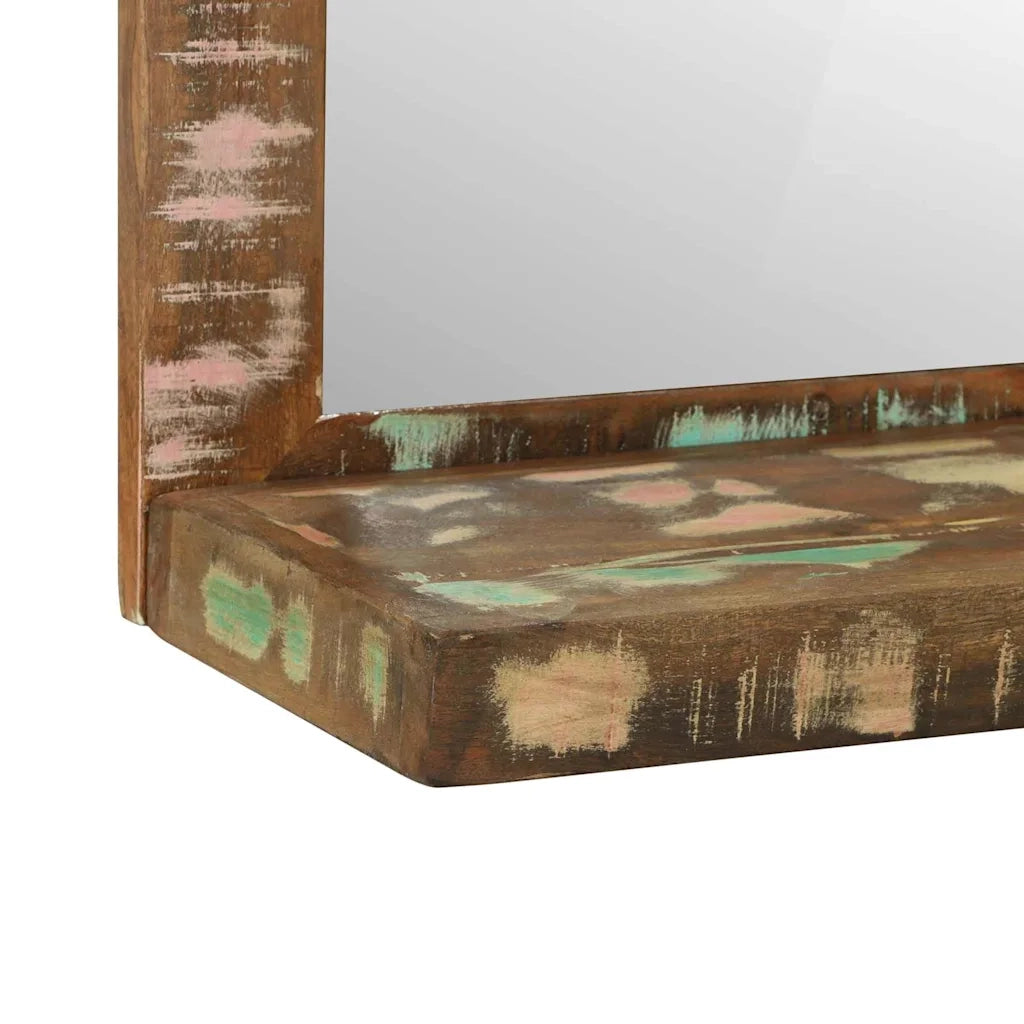 Specchio da bagno Marrone Legno Recuperato Massello 4016737