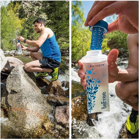 Filtro per l'acqua BeFree - Filtrazione dell'acqua per bere - Adatto per situazioni outdoor