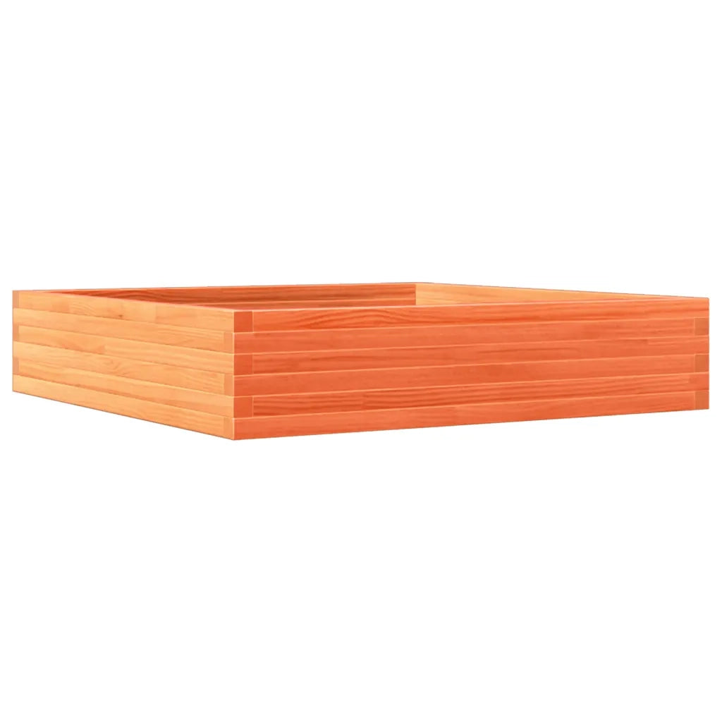 Fioriera Giardino Marrone Cera 110x110x23cm Legno Massello Pino 847215