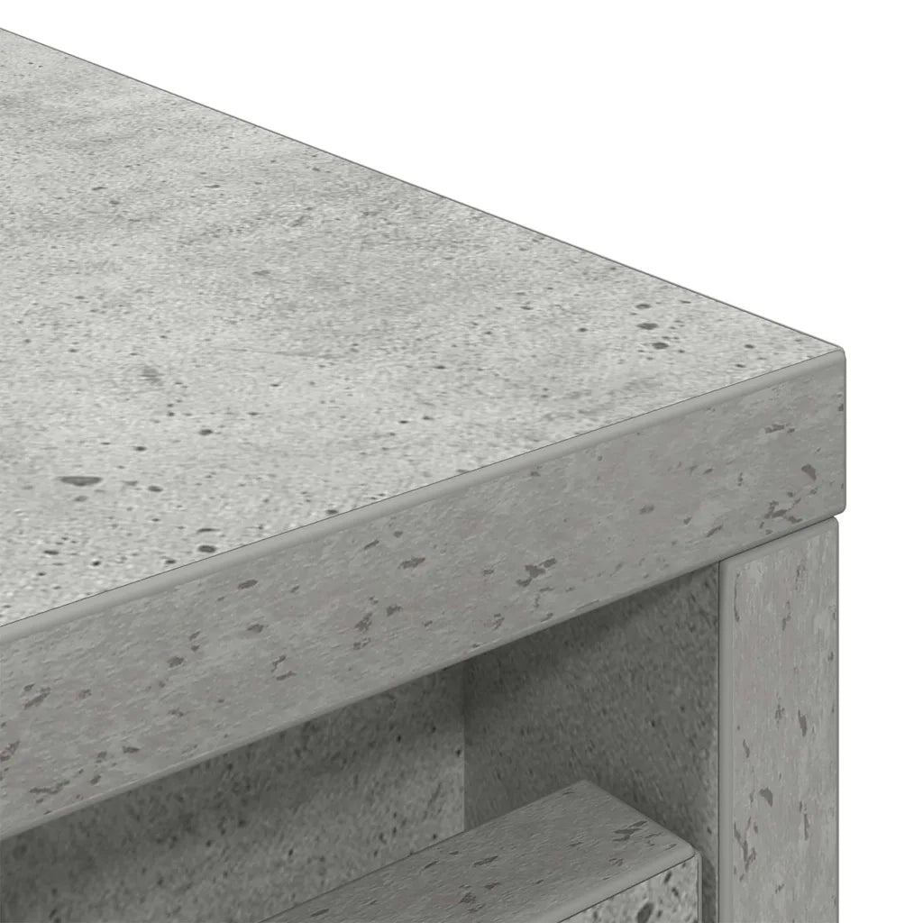 Scarpiera-Scaffale per scarpe Grigio Cemento 29,5x34x76 cm in Legno Multistrato