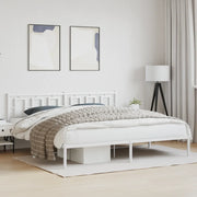 Giroletto con Testiera-Struttura Letto con testiera Metallo Bianco 193x203 cm 120832