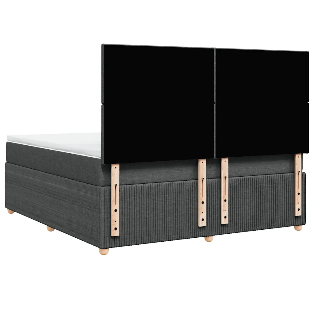 Giroletto a Molle con Materasso Grigio Scuro 180x200 cm Tessuto 3294429