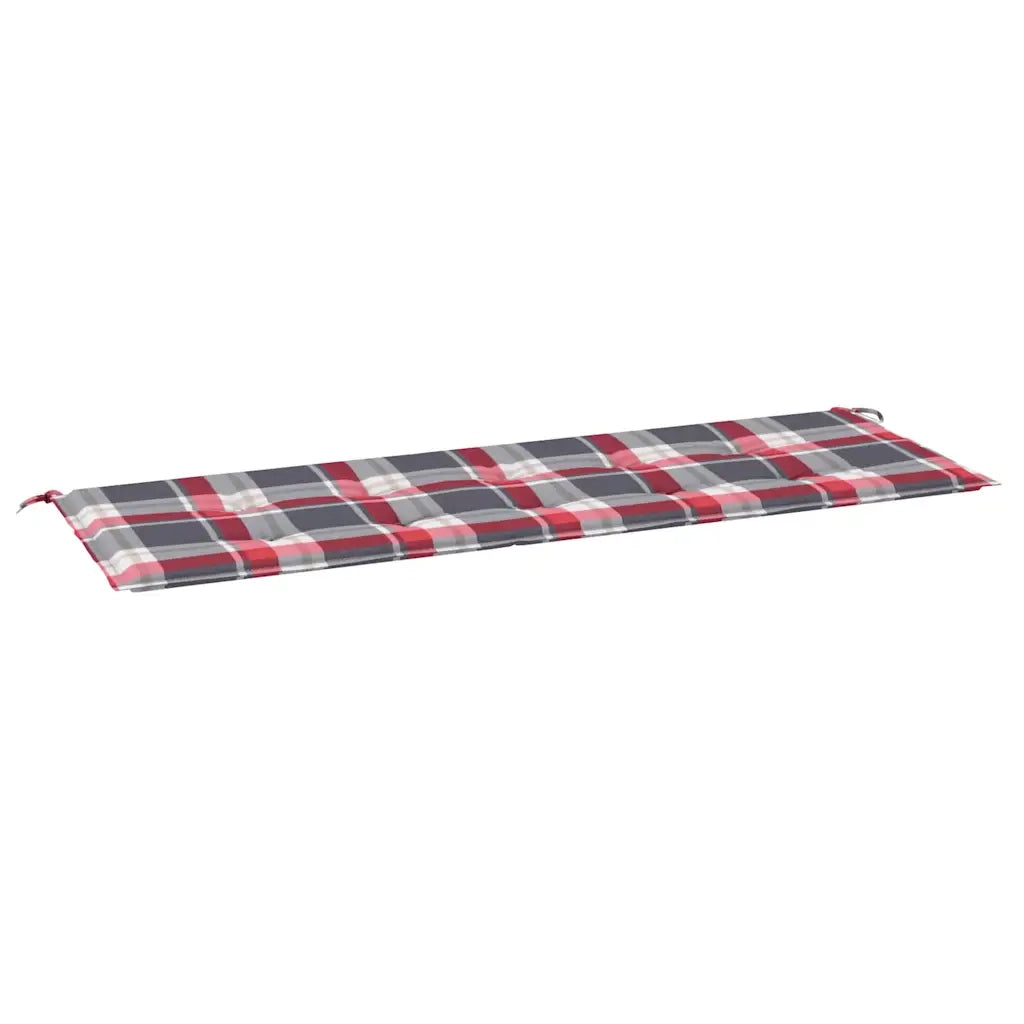 Cuscino per Panca a Quadri Rossi 150x50x4 cm Tessuto Oxford 314090