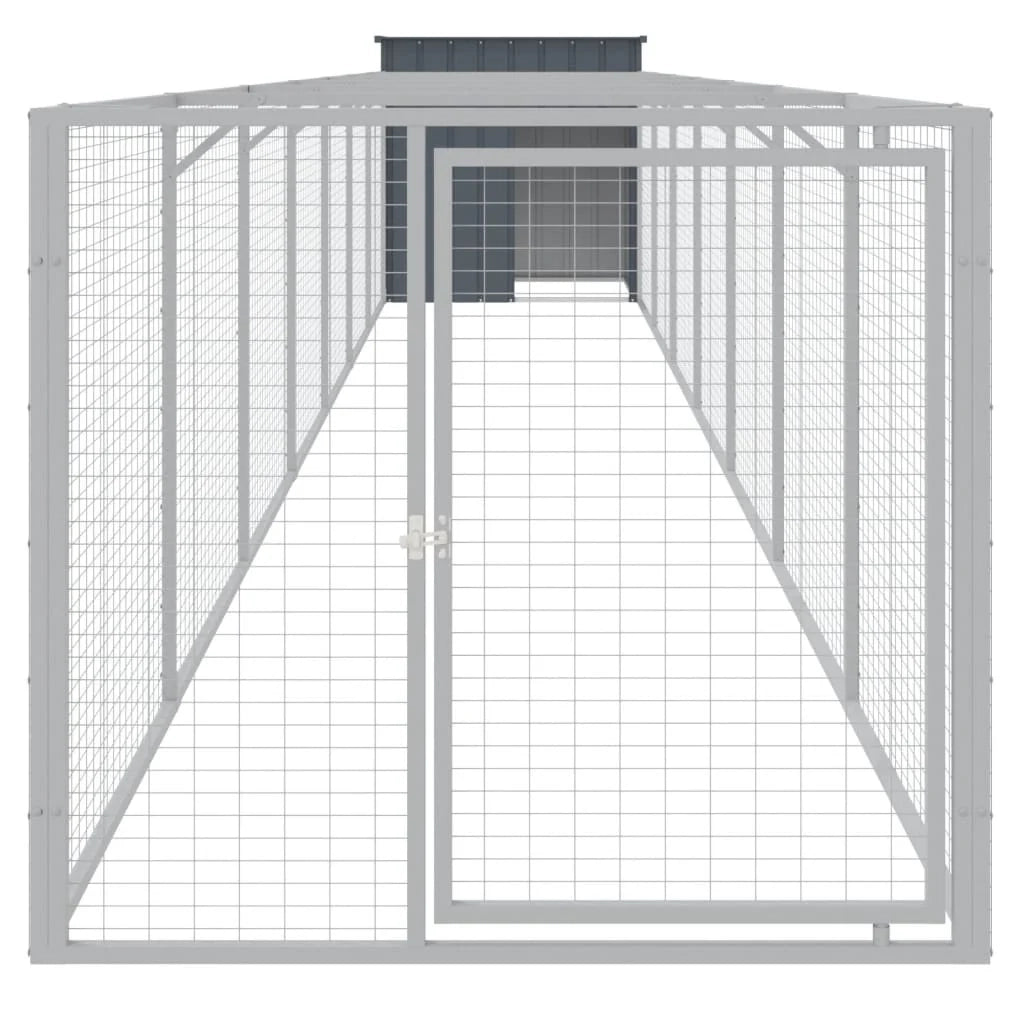 Cuccia per cani con cortile 110 x 813 x 110 cm antracite 02_0043467