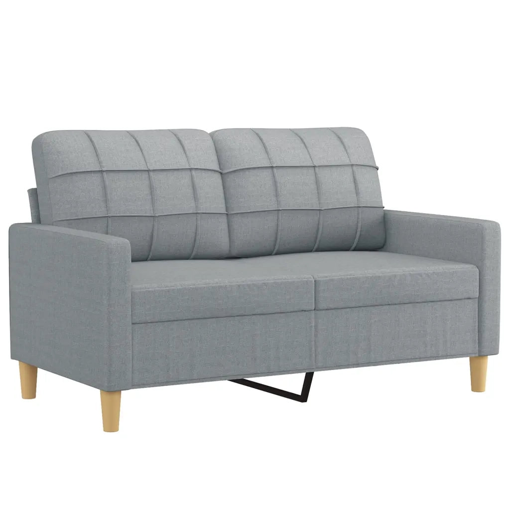 Set Divani 3 pz con Cuscini Grigio Chiaro in Tessuto 3201298