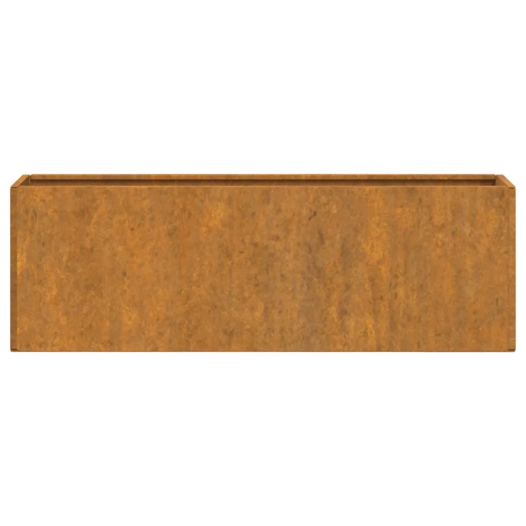 Fioriera aiuola rialzata fioriera aiuola giardino terrazza parete set da 2 acciaio corten arrugginito 53 x 10 x 17 cm marrone 02_0039118
