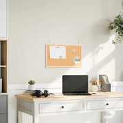 Bacheca in sughero con cornice in legno massello di pino 60x40 cm 4017418