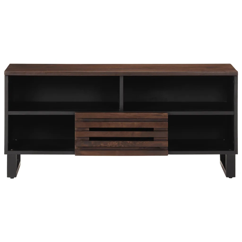 Mobile Porta TV Marrone 100x34x46 cm in Legno di Mango