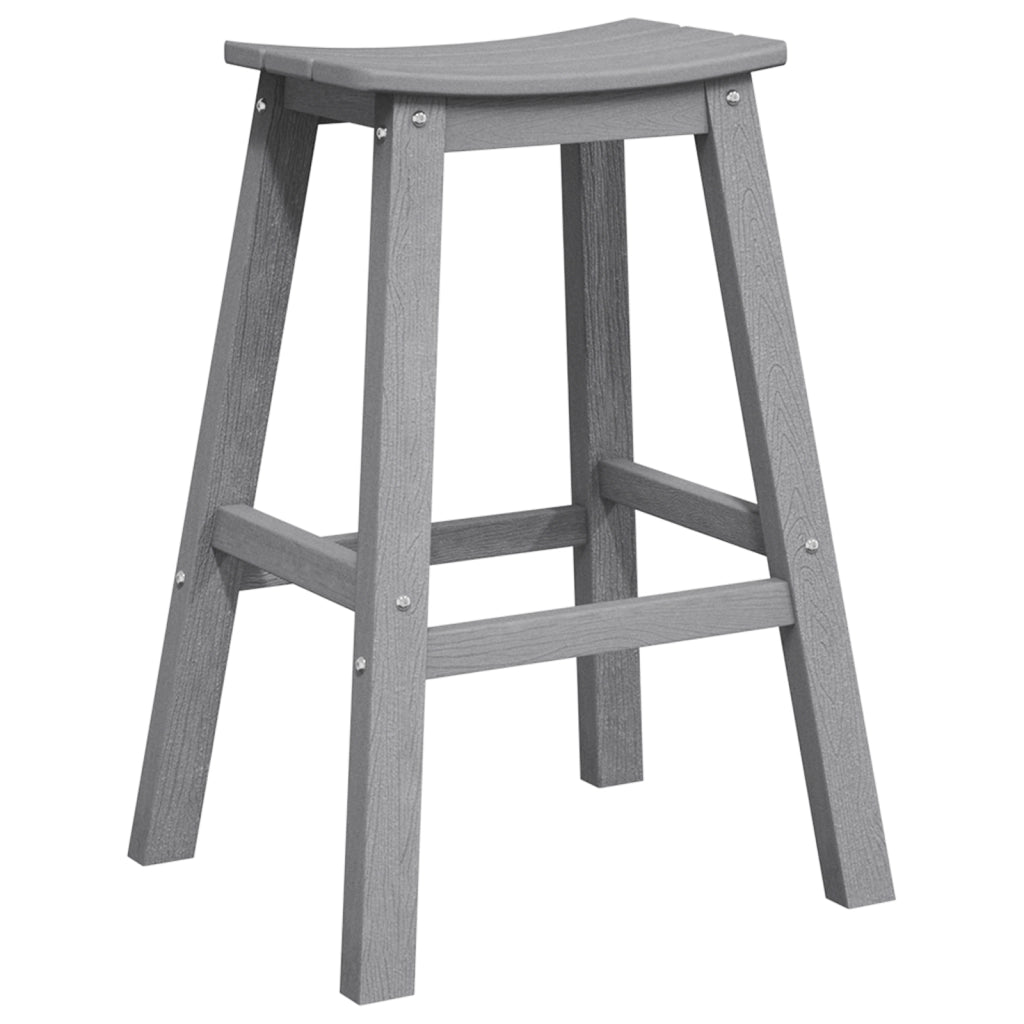 Sgabelli da bar  9 pz grigio chiaro HDPE