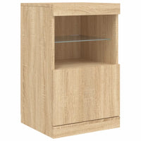 Credenza con Luci LED Rovere Sonoma 123x37x67 cm 3209060