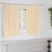 Tende Blackout con Anelli 2 pcs Crema 140 x 140 cm Poliestere 4107593